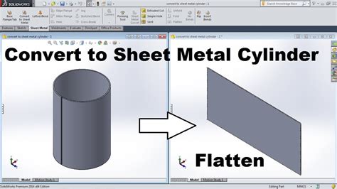 converting a part to sheet metal solidworks|solid sheet metal.